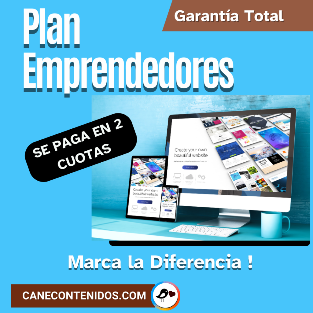 Sitio Web Emprendedores - Cane Contenidos